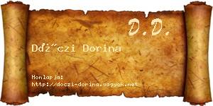 Dóczi Dorina névjegykártya
