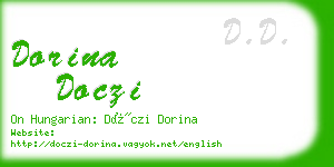 dorina doczi business card